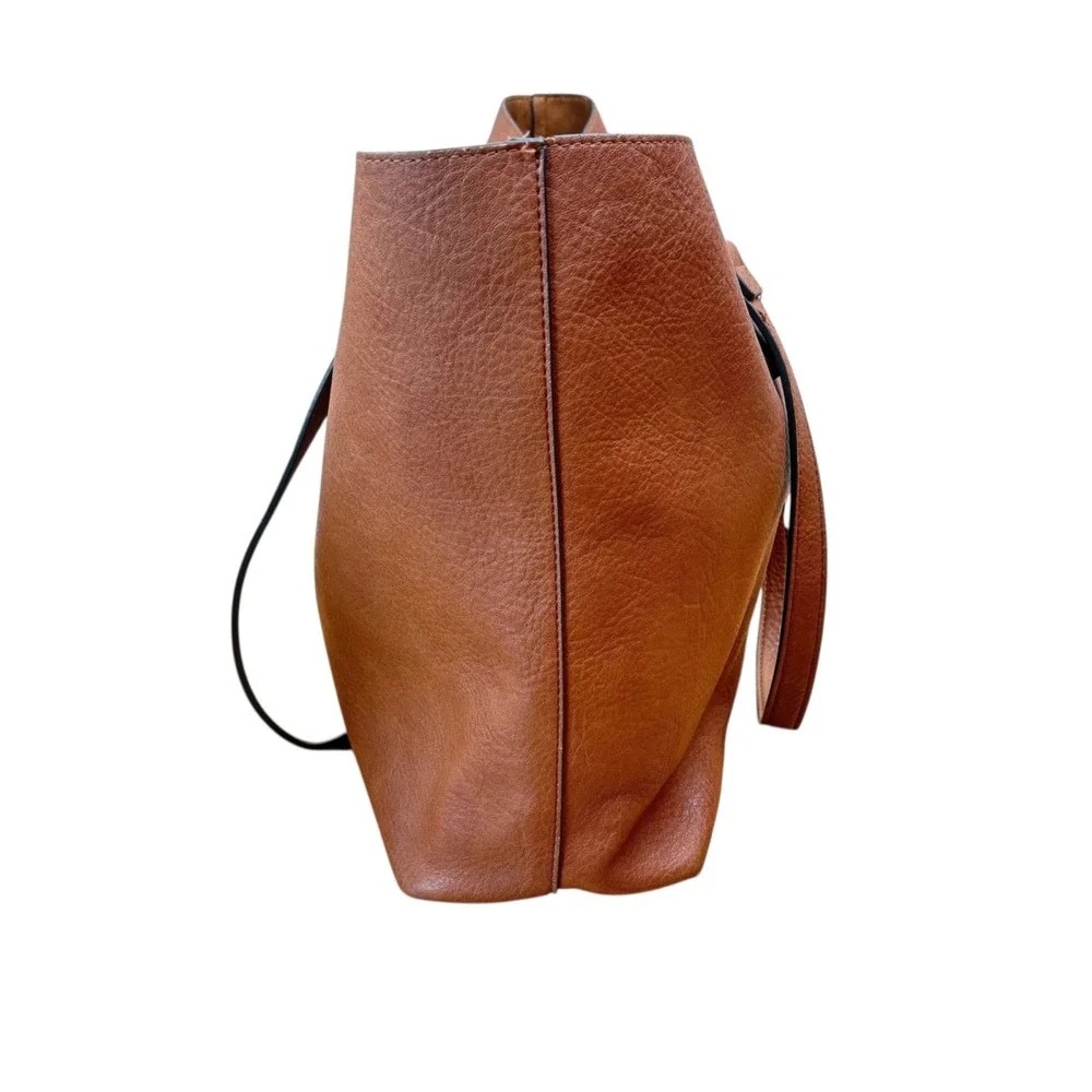 ALDO‎ Rhardoniaa Large Pebbled Tote Plus Travel Pouch Cognac Laptop Bag Lined